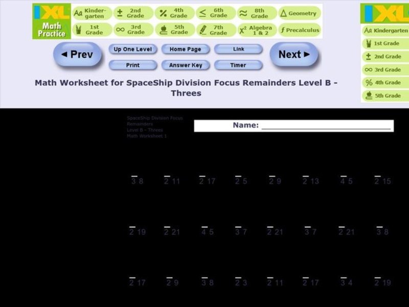 Division With Remainders Worksheet