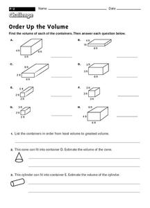 Order Up the Volume Worksheet