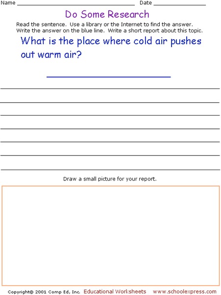 Do Some Research Worksheet