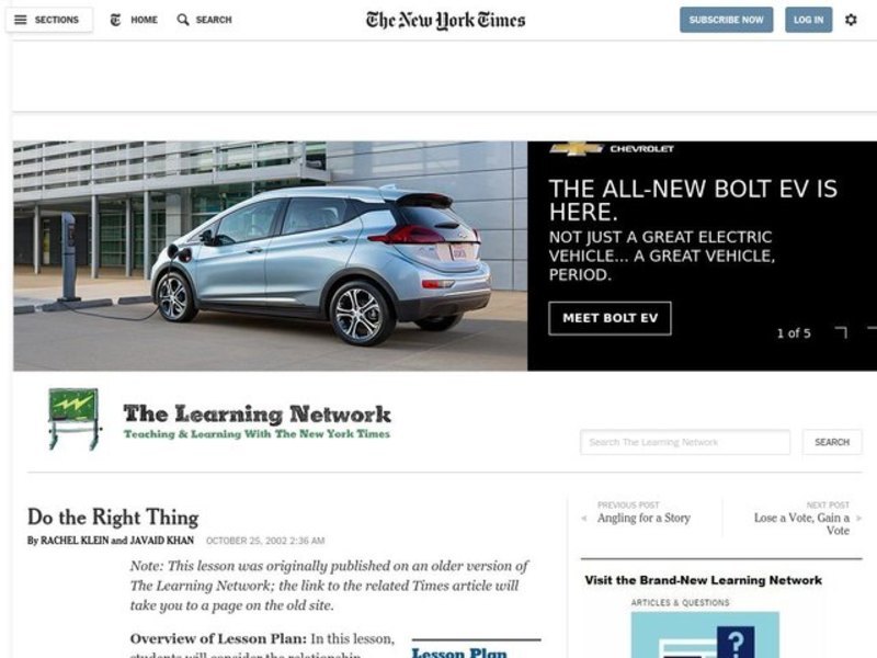 Do the Right Thing Lesson Plan