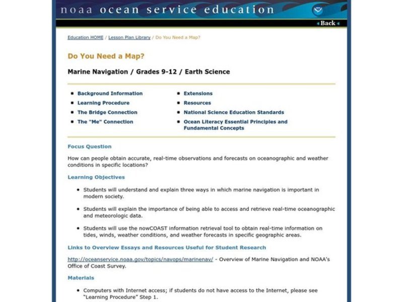 Do You Need a Map? Lesson Plan