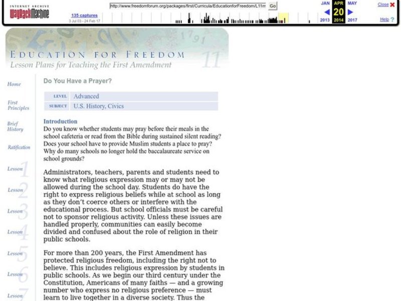 Do You Have a Prayer? Lesson Plan