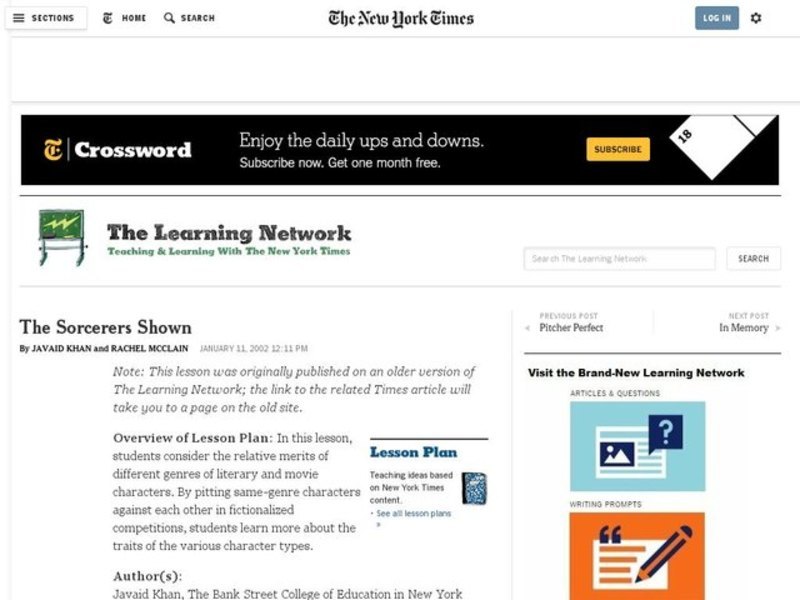 The Sorcerers Shown Lesson Plan