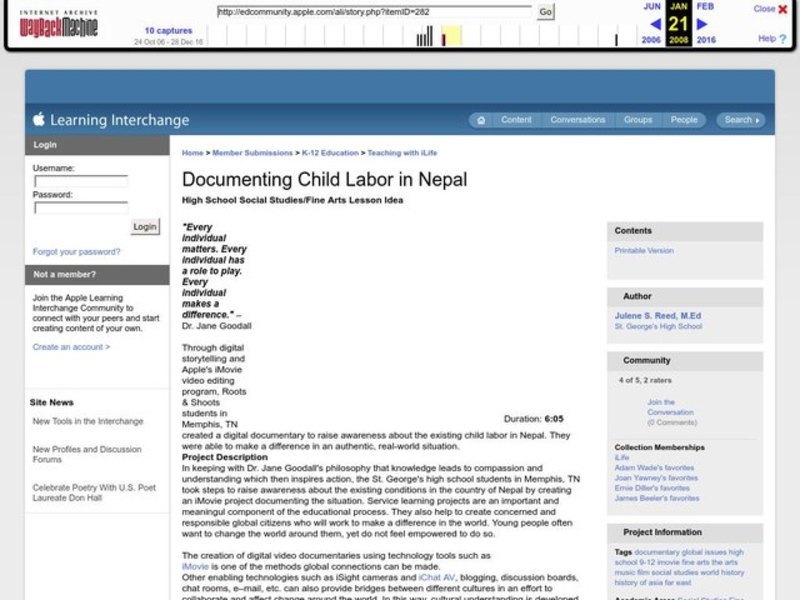 Documenting Child Labor in Nepal Lesson Plan