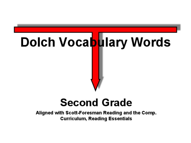 Dolch Vocabulary Words PPT
