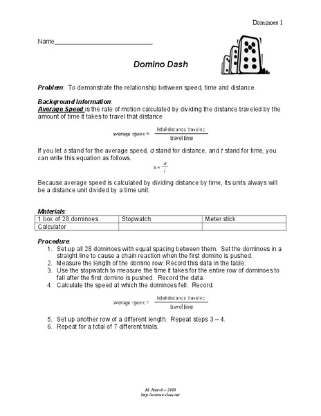 Domino Dash Lesson Plan