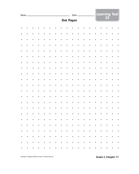 Dot Paper Worksheet