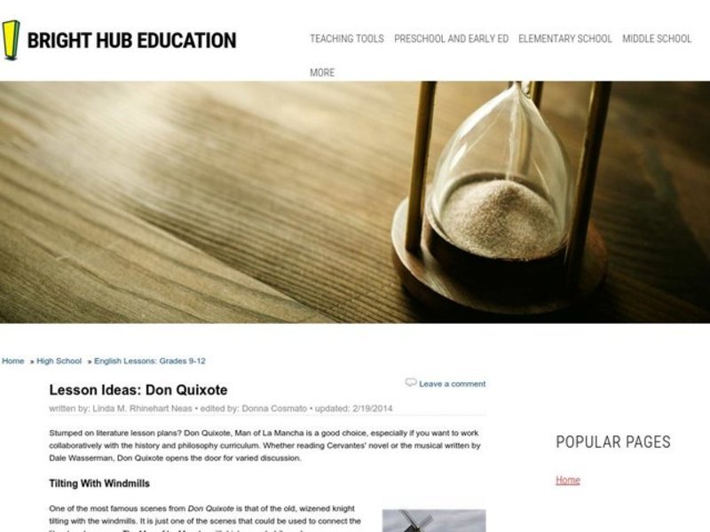 Don Quixote Lesson Plan