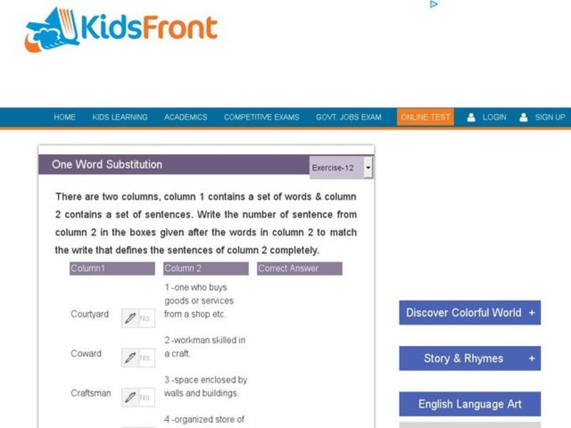 One Word Substitution 3 Interactive