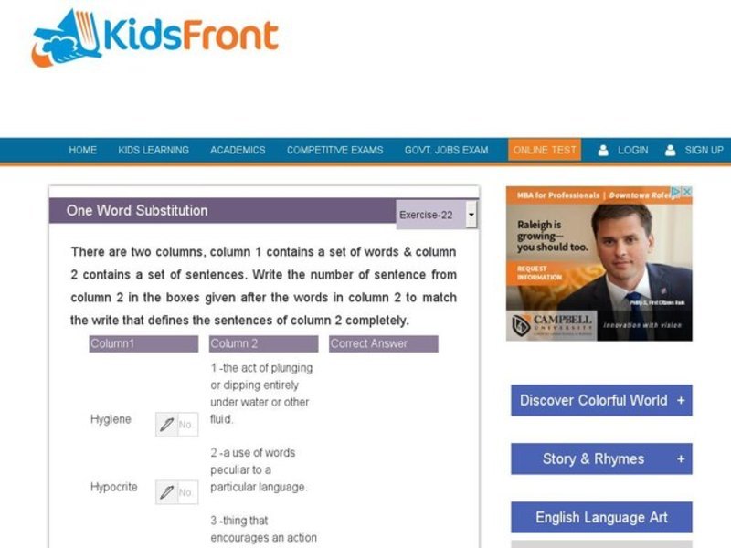 One Word Substitution 22 Interactive