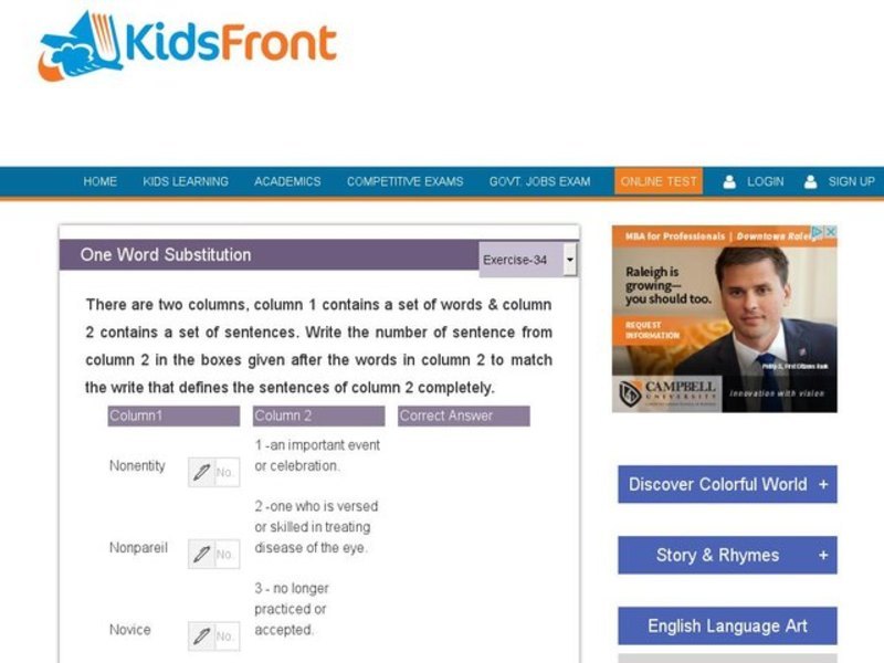 One Word Substitution 5 Interactive