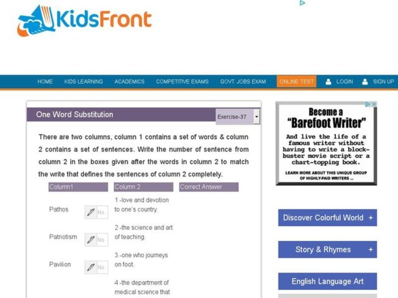 One Word Substitution 37 Interactive