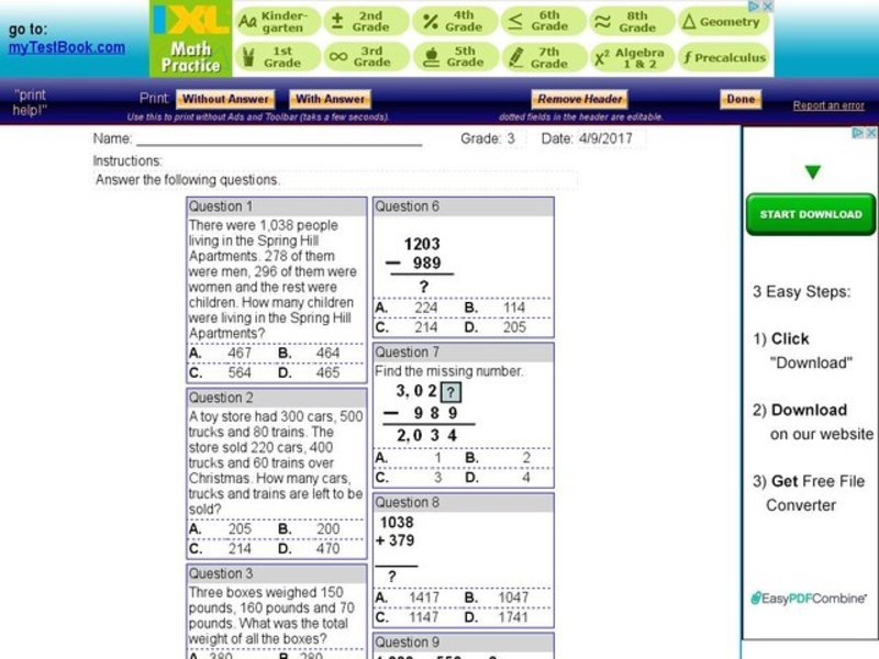 My Test Book Interactive