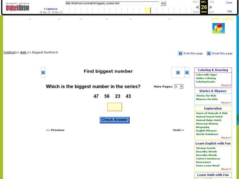 Find Biggest Number Interactive