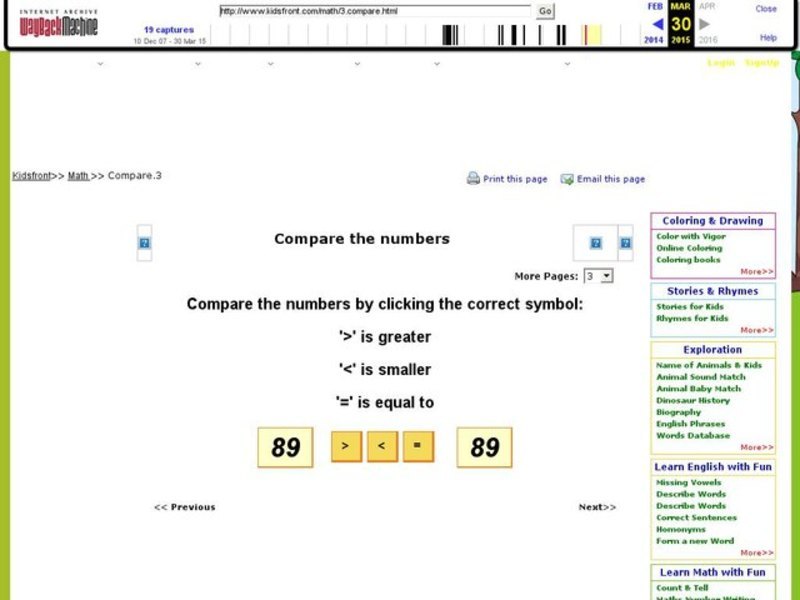 Compare Numbers to 100: Interactive Online Practice Interactive