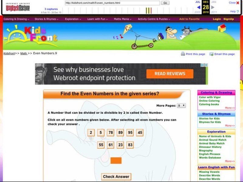 Find the Even Numbers Interactive