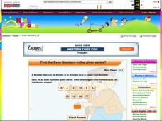 Find the even numbers Interactive