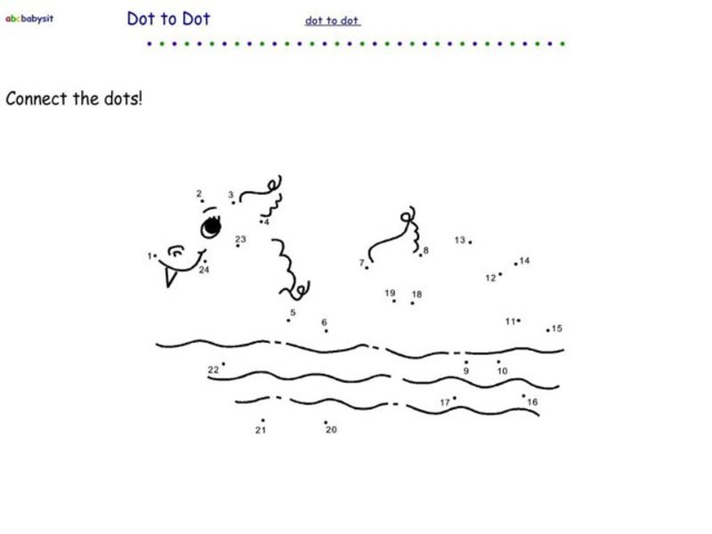 Dot to Dot Worksheet