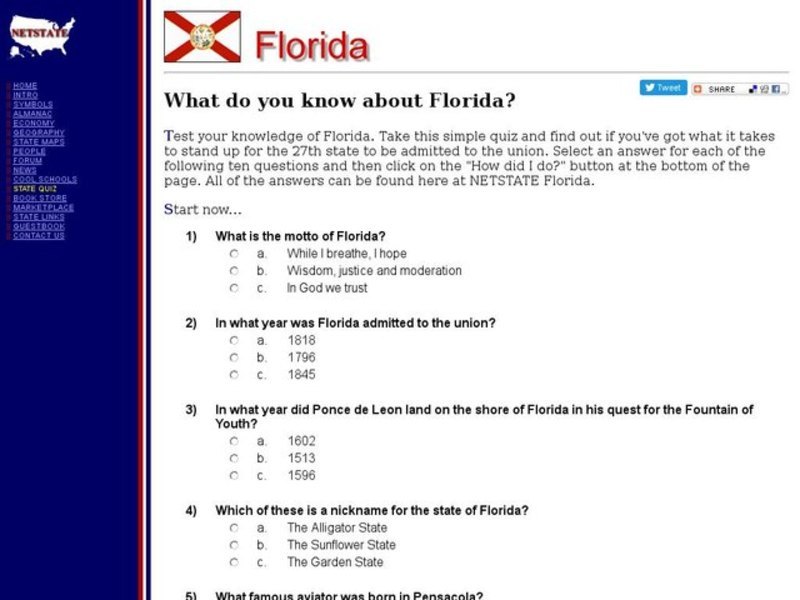What Do You Know About Florida? Interactive