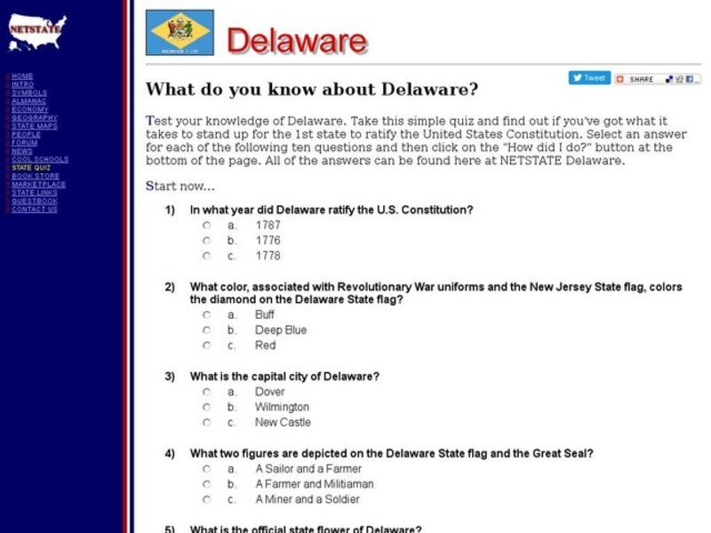 What Do You Know About Delaware? Interactive