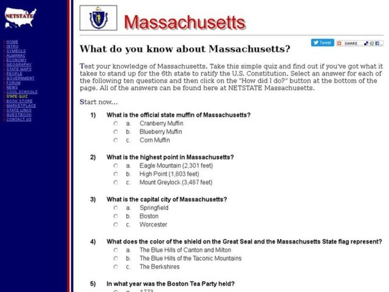 What Do You Know About Massachusetts? Interactive