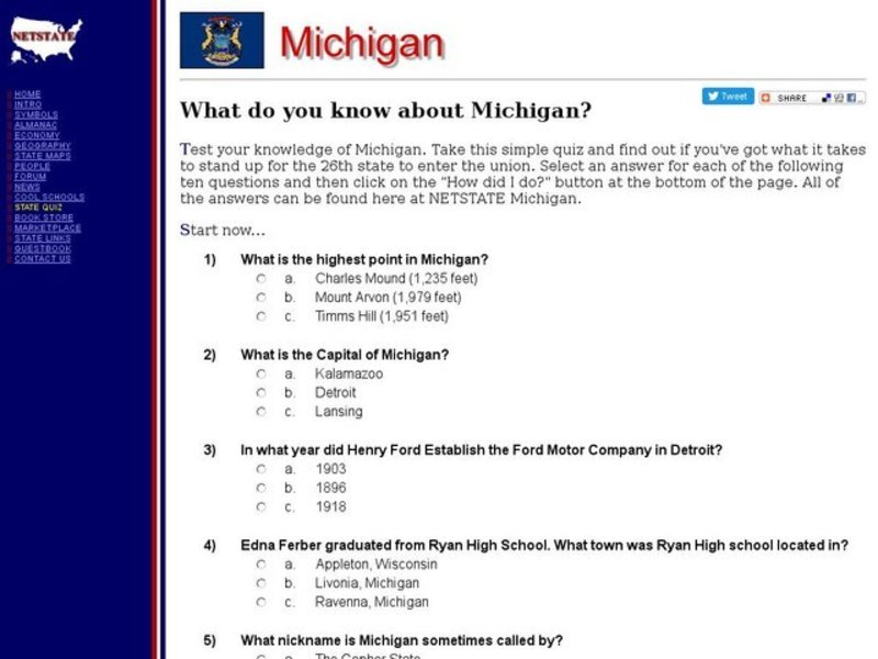 What Do You Know About Michigan? Interactive