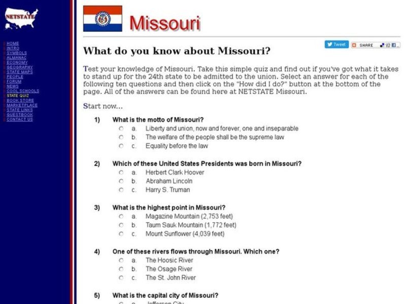 What Do You Know About Missouri? Interactive