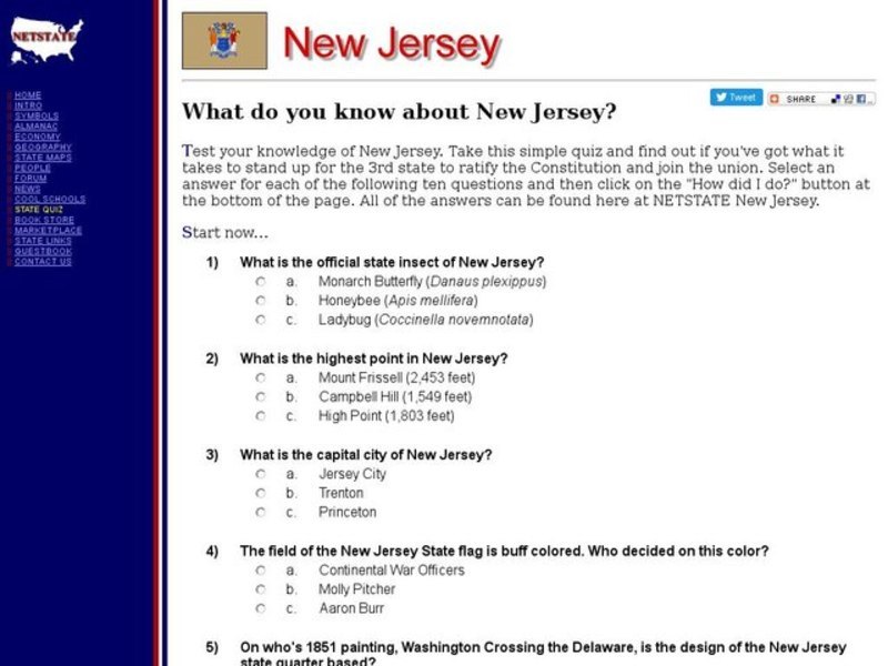 What Do You Know About New Jersey? Interactive