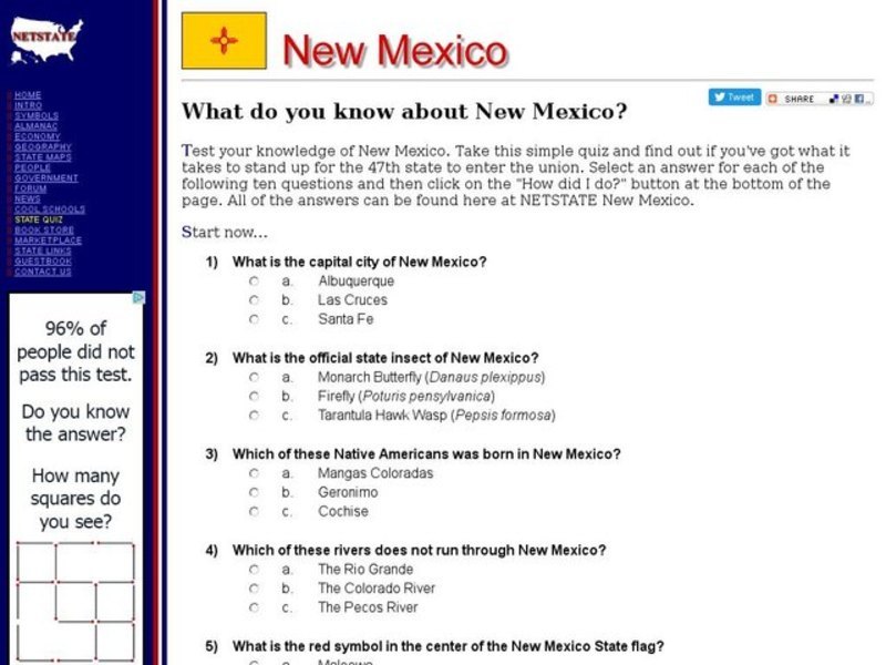 What Do You Know About new Mexico? Interactive