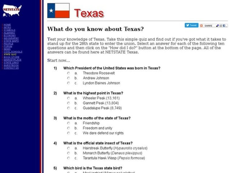 What Do You Know About Texas? Interactive