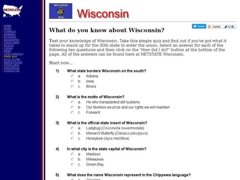 What Do You Know About Wisconsin? Interactive