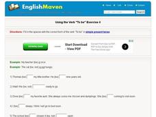 Using the Verb "To be" Exercise 4 Interactive