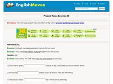 Present Tense Exercise 30 Interactive