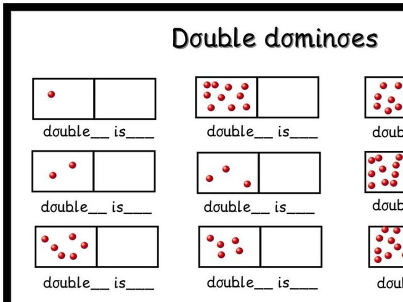 Double Dominoes Worksheet