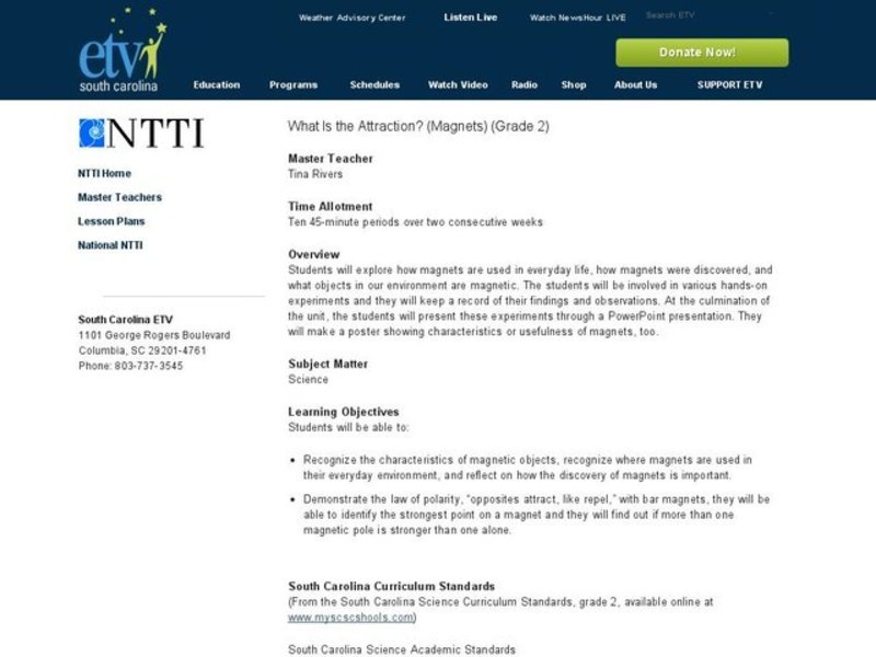 What is the Attraction? Lesson Plan