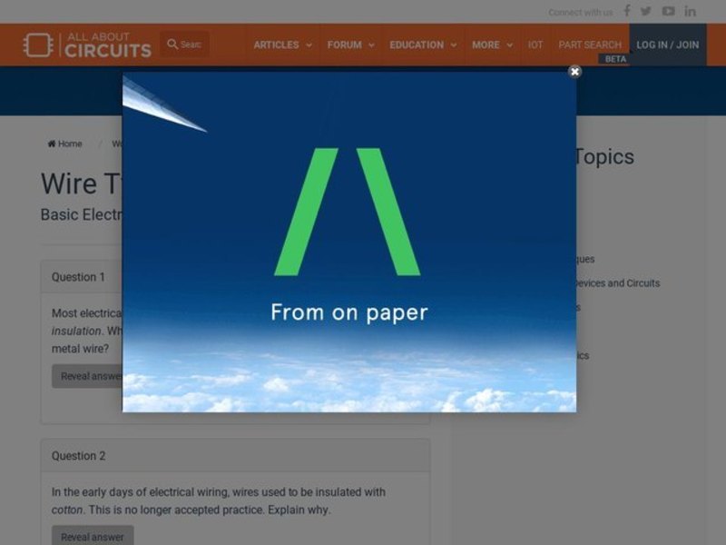 Wire Types and Sizes Interactive