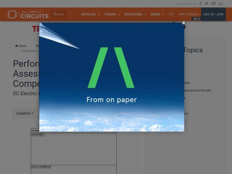 Performance-Based Assessments for DC Circuit Competencies Interactive
