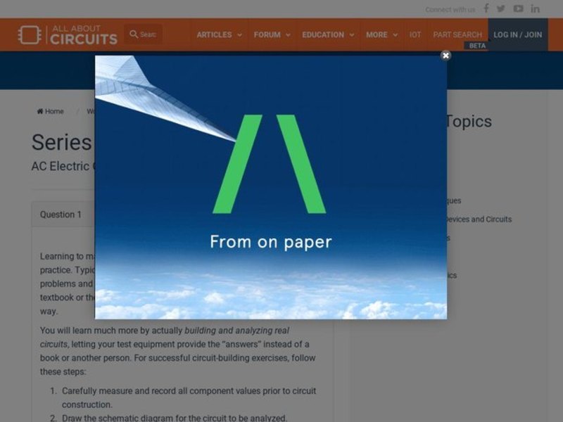Series and Parallel AC circuits Interactive