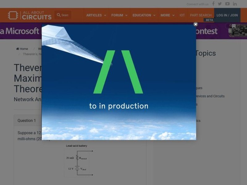 Th'evenin's, Norton's, and Maximum Power Transfer Theorems Interactive