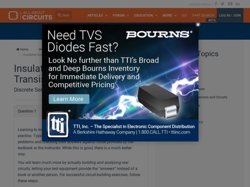 Insulate Gate Field-Effect Transistors Interactive