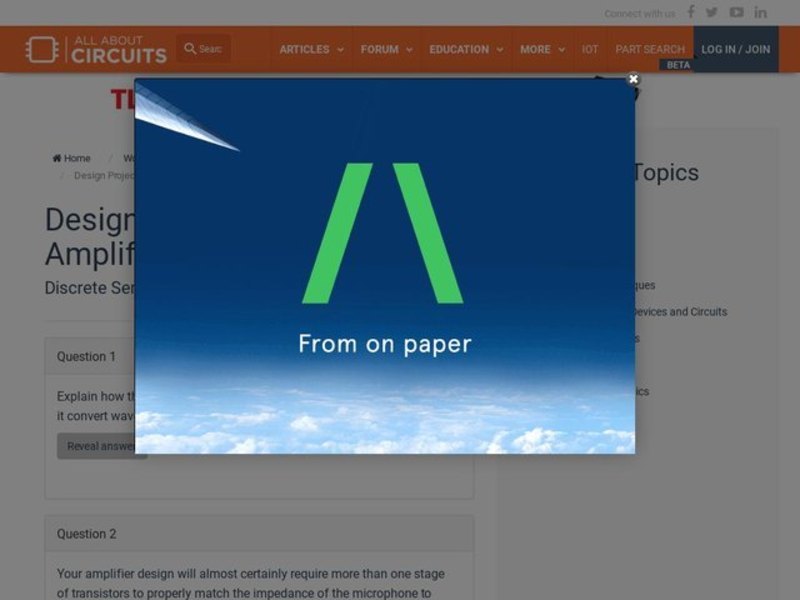 Design Project: Audio Power Amplifier Interactive