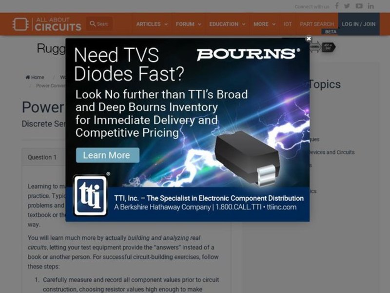 Power Conversion Circuits Interactive
