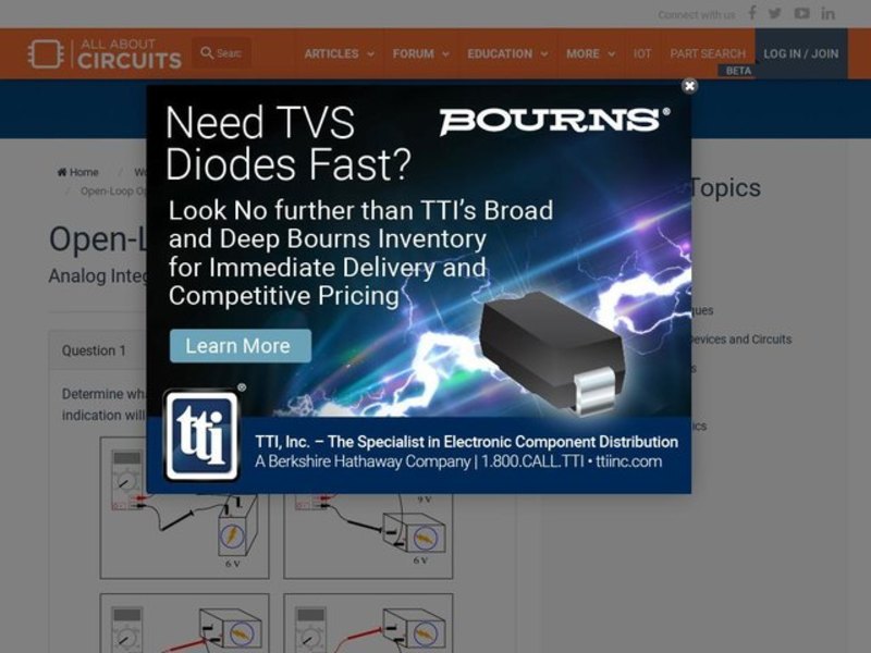 Open-Loop Op-Amp Circuits Interactive