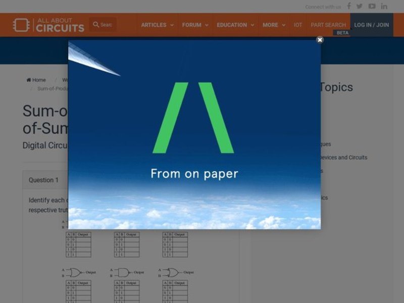 Sum of Products and Product of Sums Expression Interactive