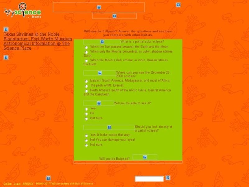 Curious?  Will You Be Eclipsed? Interactive