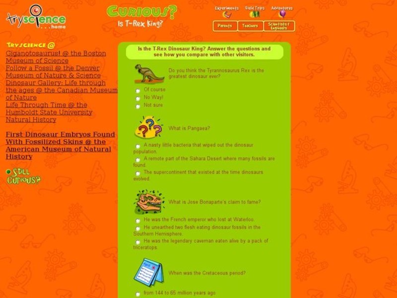 Curious?  Is T-Rex King? Interactive