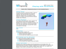 Playing with Parachutes Lesson Plan