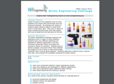 Sticky Engineering Challenge Lesson Plan