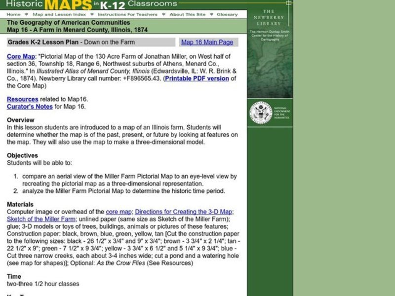 Down on the Farm Lesson Plan