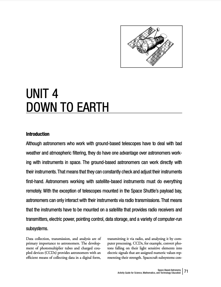 Down to Earth Unit Plan